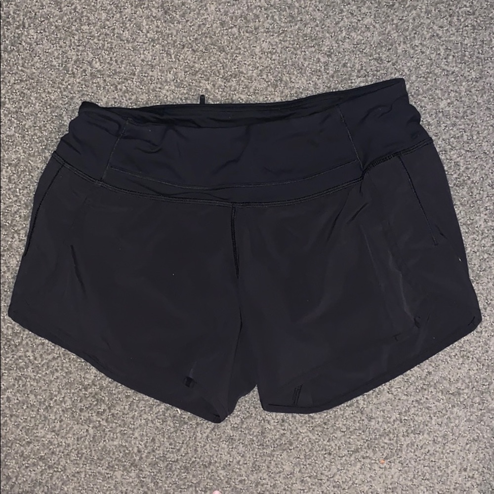 Black Lululemon shorts size 4